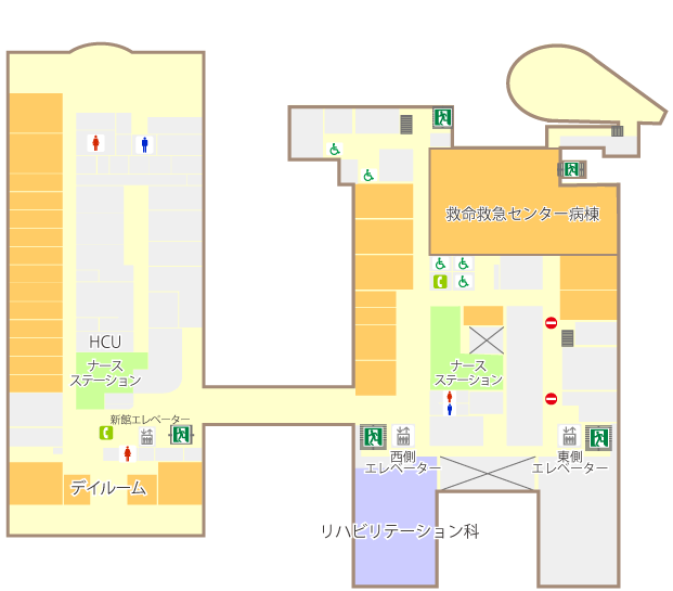 海老名総合病院 2階フロアマップ